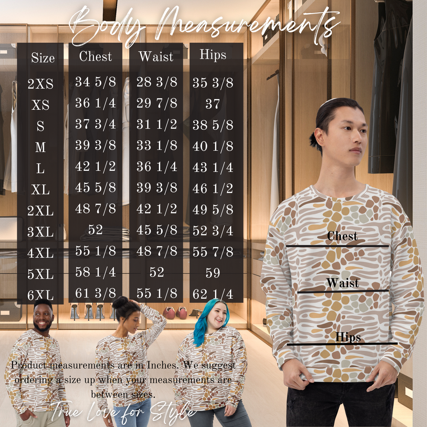 Pullover Soft Fleece Adult Crewneck Sweatshirt, Stylish Pattern Printed