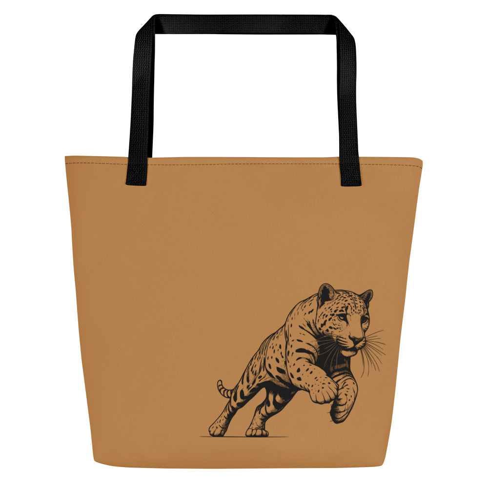 Tote Bag with Inside Pocket, Jaguar Graphic