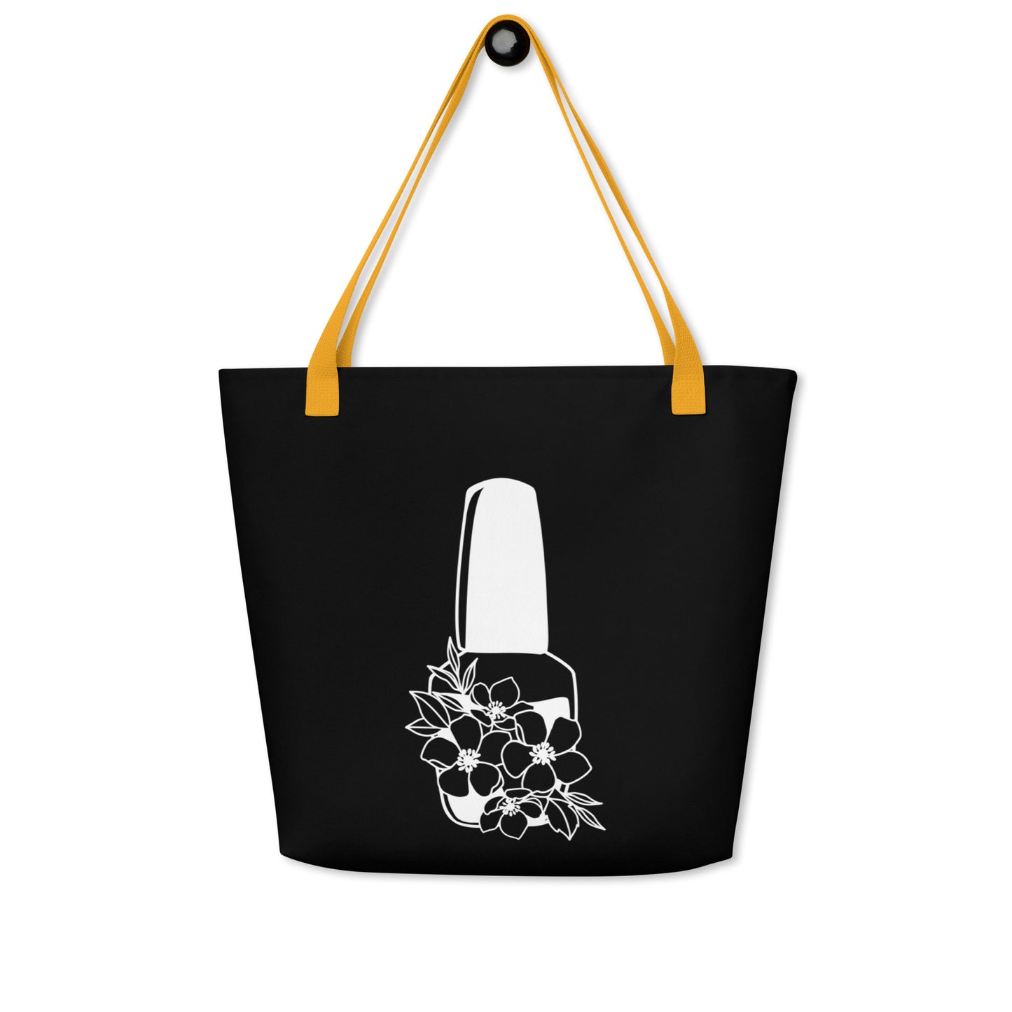 Tote Bag with Inside Pocket, Nail Polish Graphic
