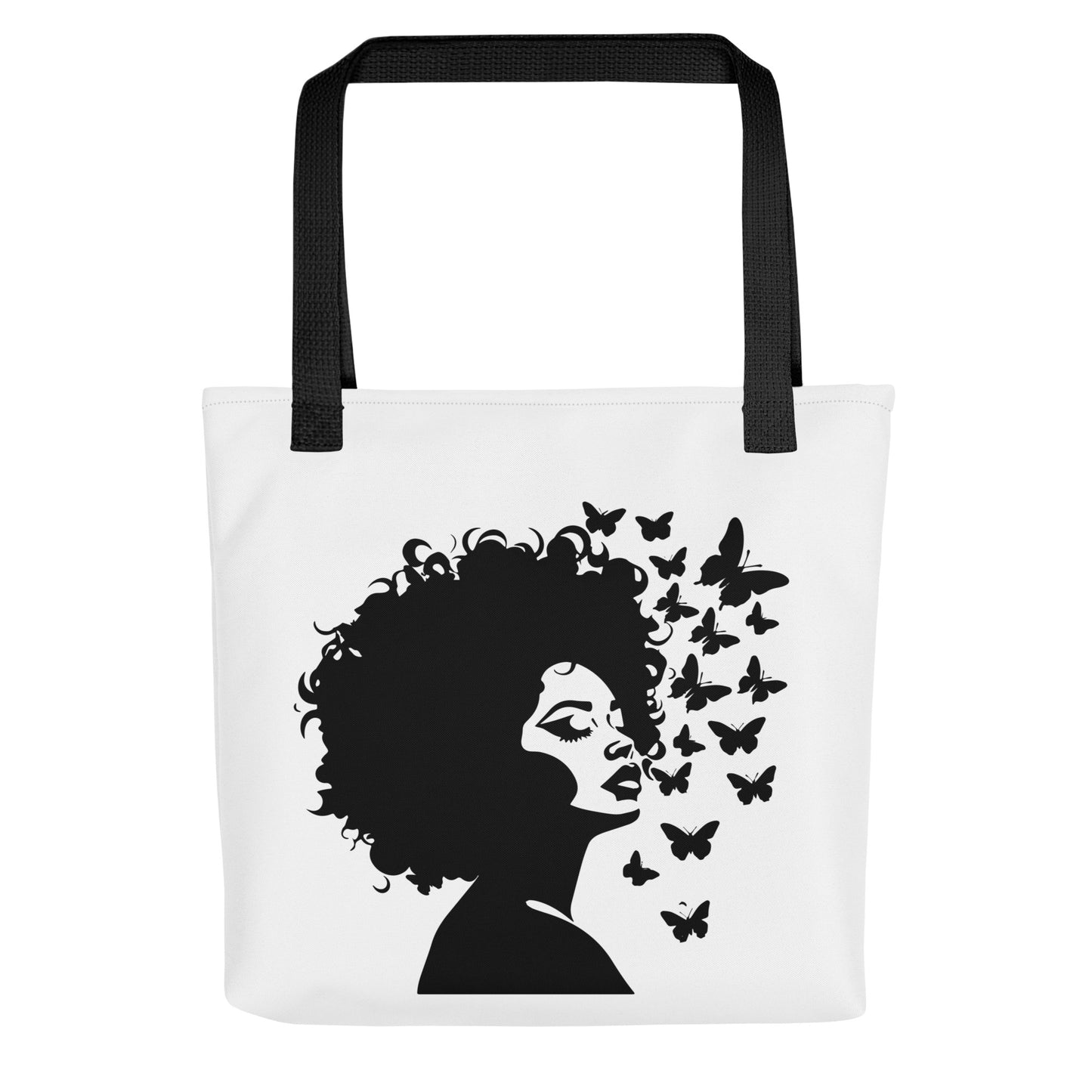 Curly Afro Graphic Tote Bag