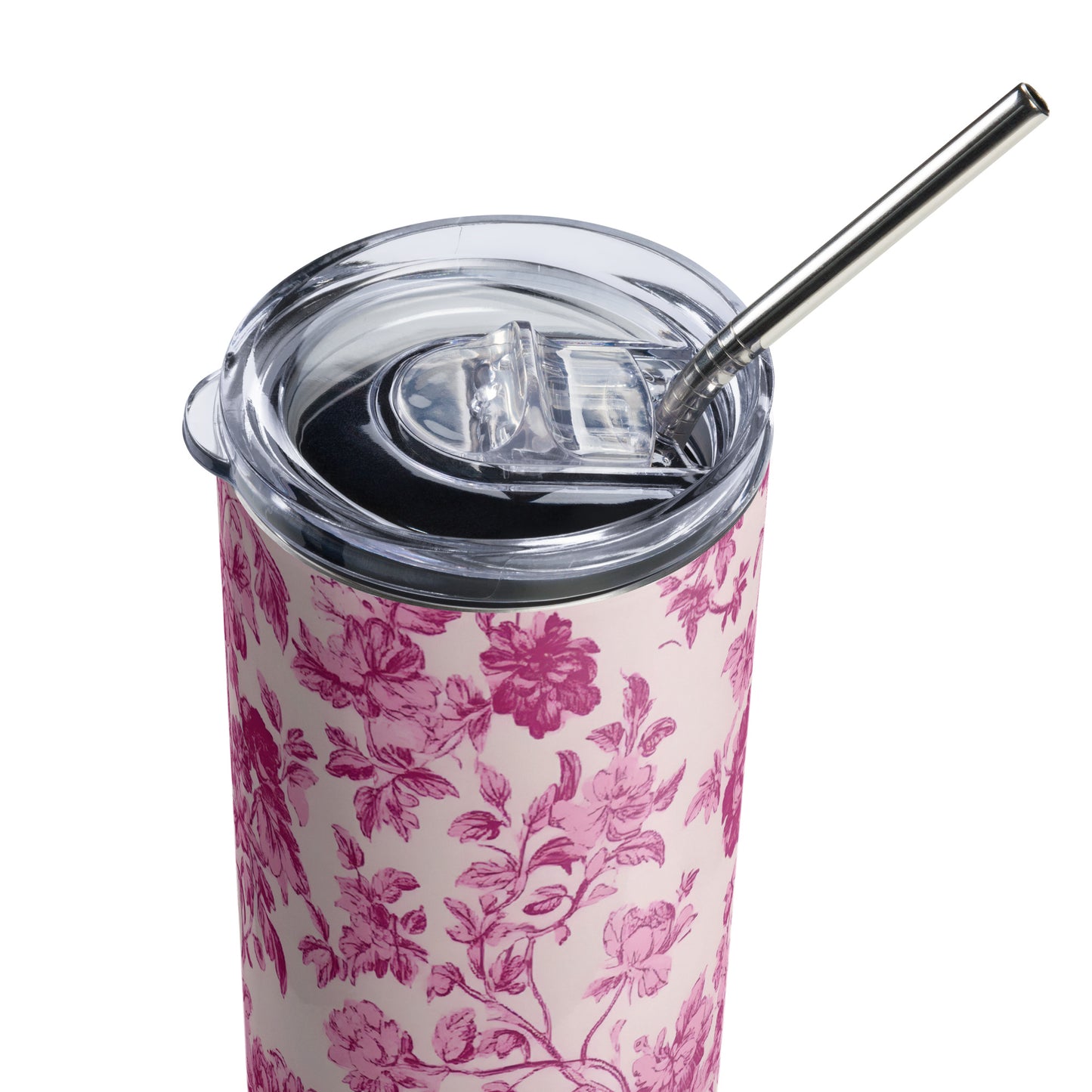 Custom Name Stainless Pink French Toile