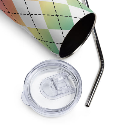 Custom Name Stainless Steel Diamond Pattern