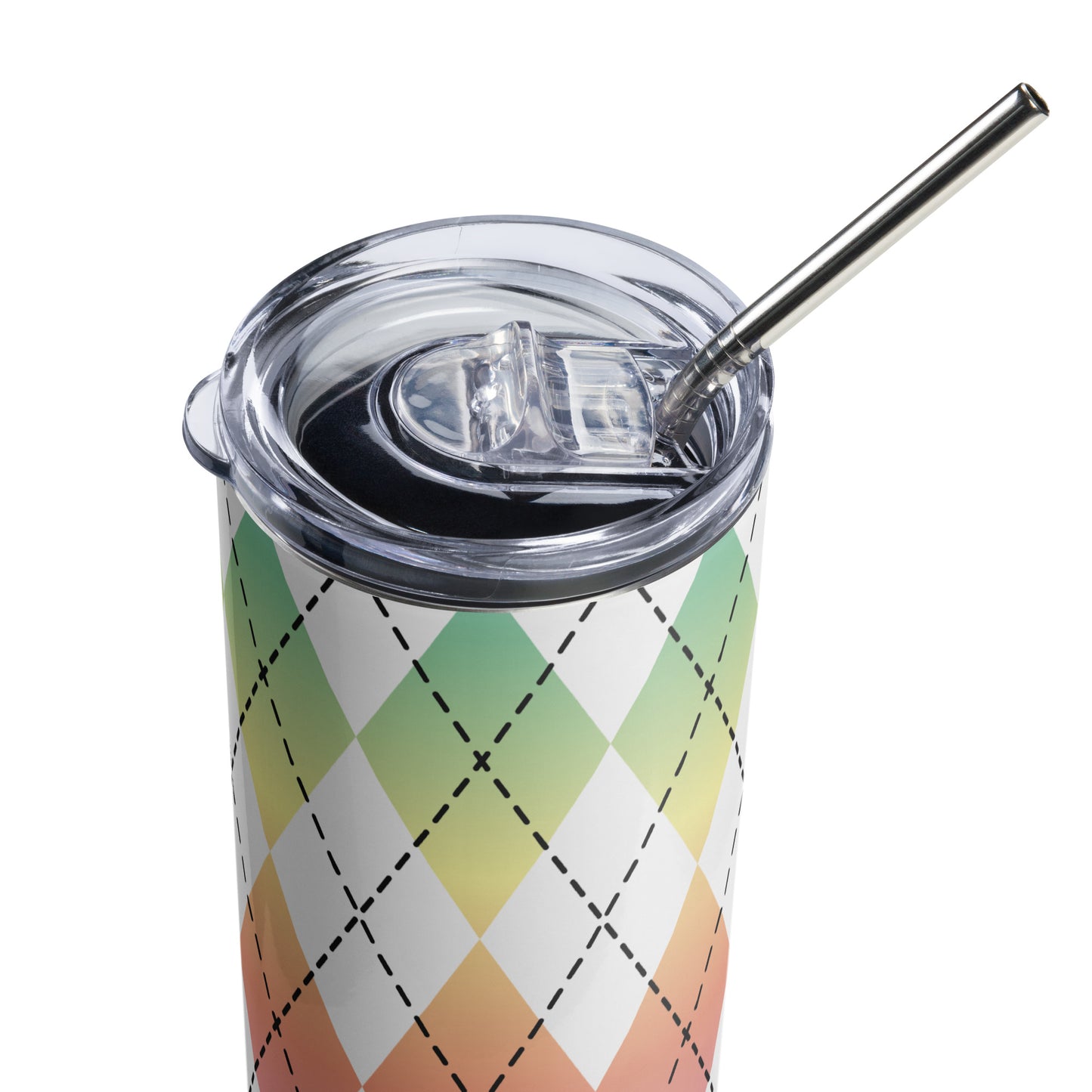 Custom Name Stainless Steel Diamond Pattern